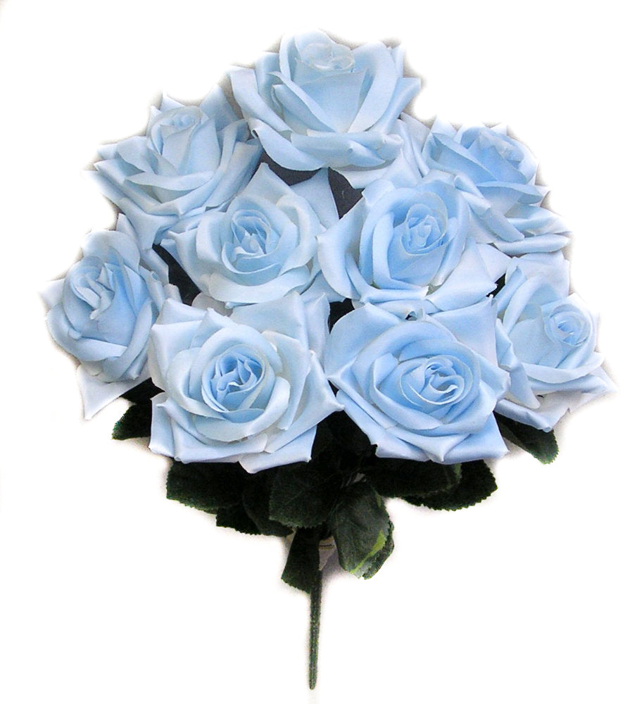 GPB183-BEAUTY 9 Artificial Full Blossoms Rose Bush