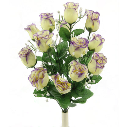 14 Stems Artificial Flower Rosebuds Patriotic Spring