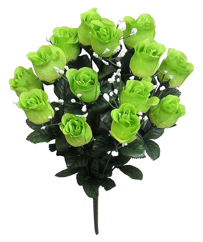 14 Stems Artificial Flower Rosebuds Patriotic Spring