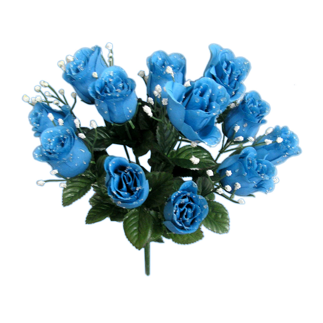 14 Stems Artificial Flower Rosebuds Patriotic Spring