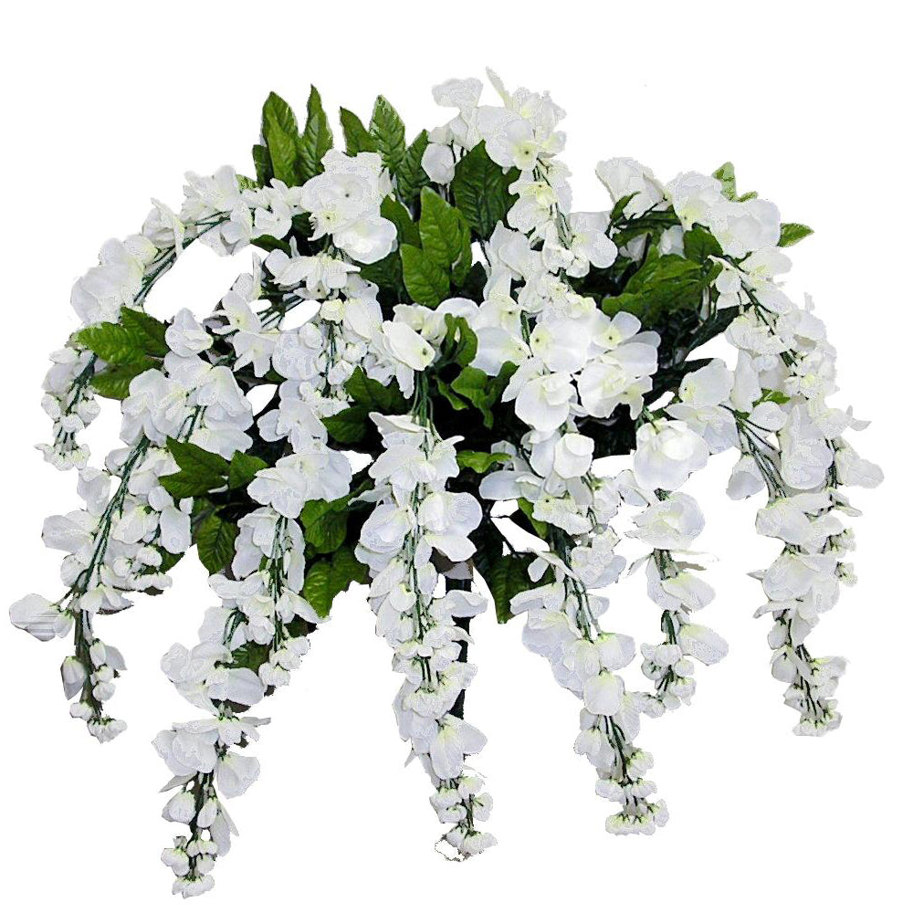 GPB392 15 Stem Artificial Hanging Wisteria