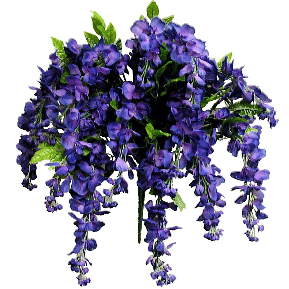 GPB392 15 Stem Artificial Hanging Wisteria
