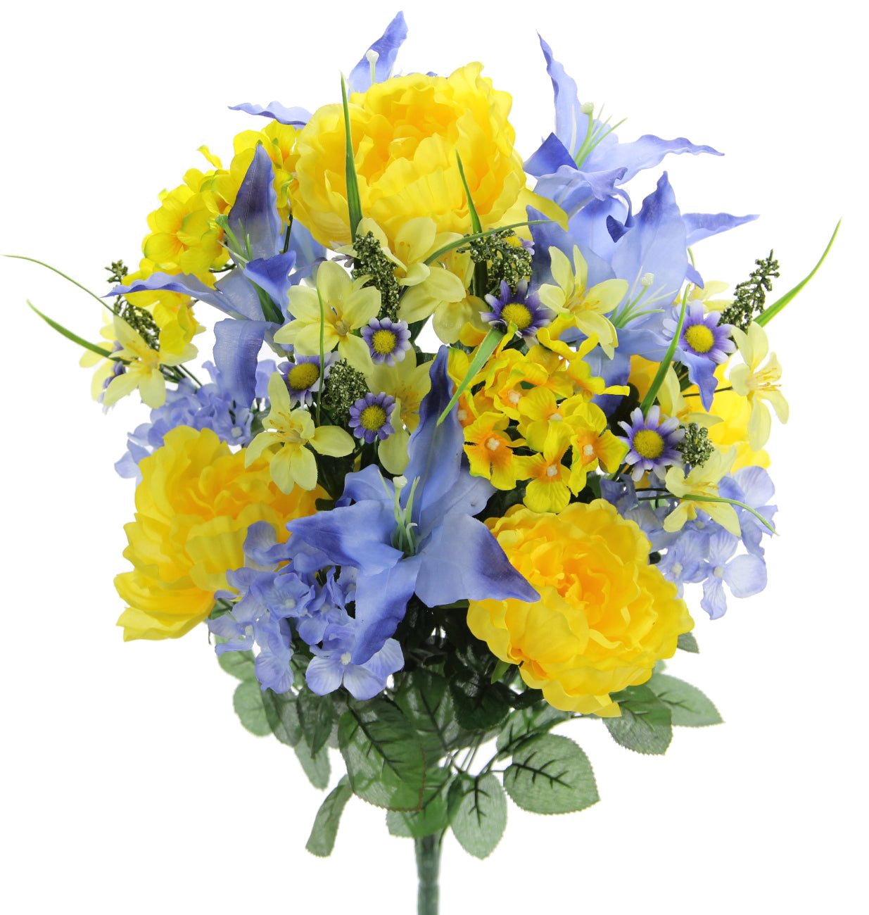 24 Stems Spring Bush Artificial Hydrangea Flowers Tiger Lily Peony Bush Foliage