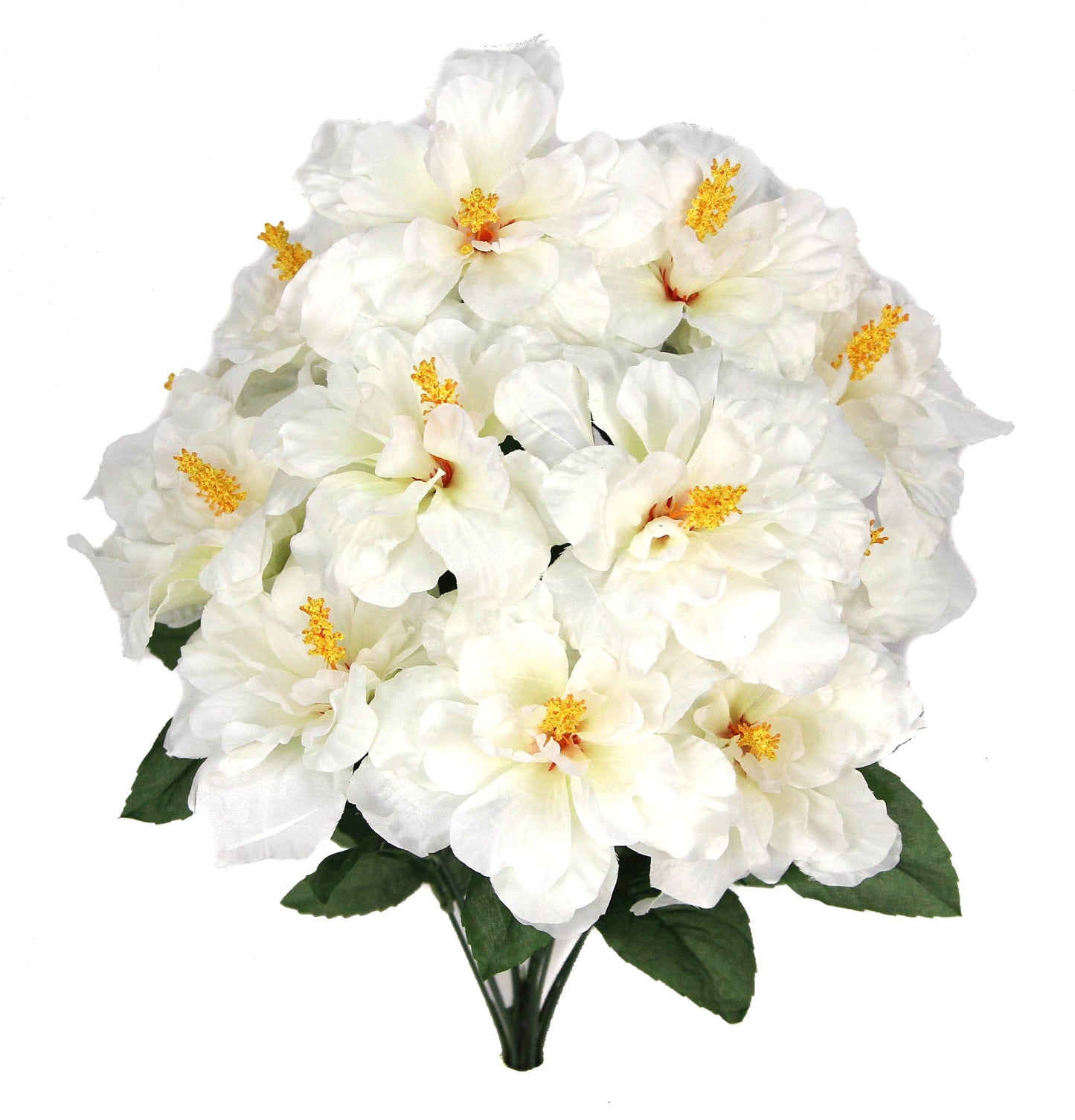 GPB5325-BEAUTY - 12 Stems Artificial Blooming Hibiscus FlowersBeauty