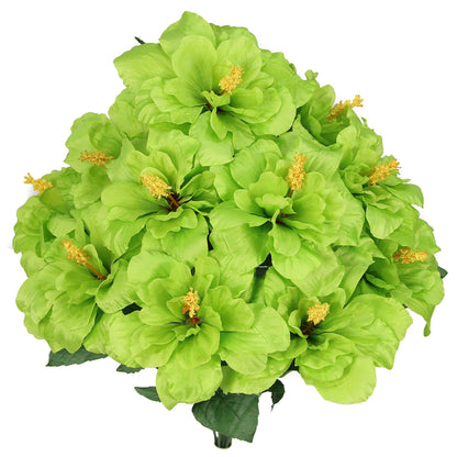 GPB5325-BEAUTY - 12 Stems Artificial Blooming Hibiscus FlowersBeauty