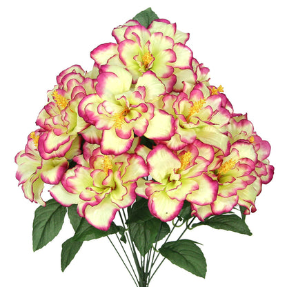 GPB5325-BEAUTY - 12 Stems Artificial Blooming Hibiscus FlowersBeauty