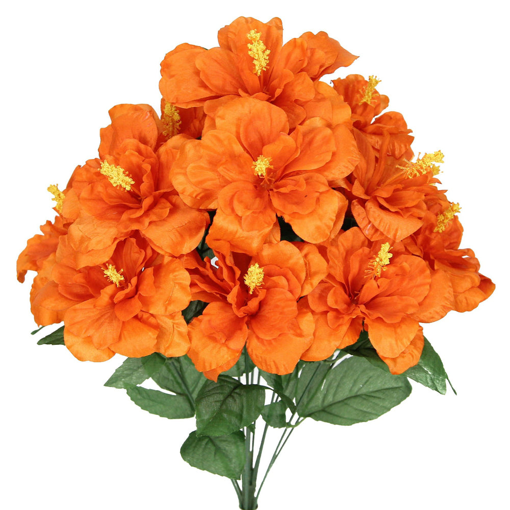 GPB5325-BEAUTY - 12 Stems Artificial Blooming Hibiscus FlowersBeauty