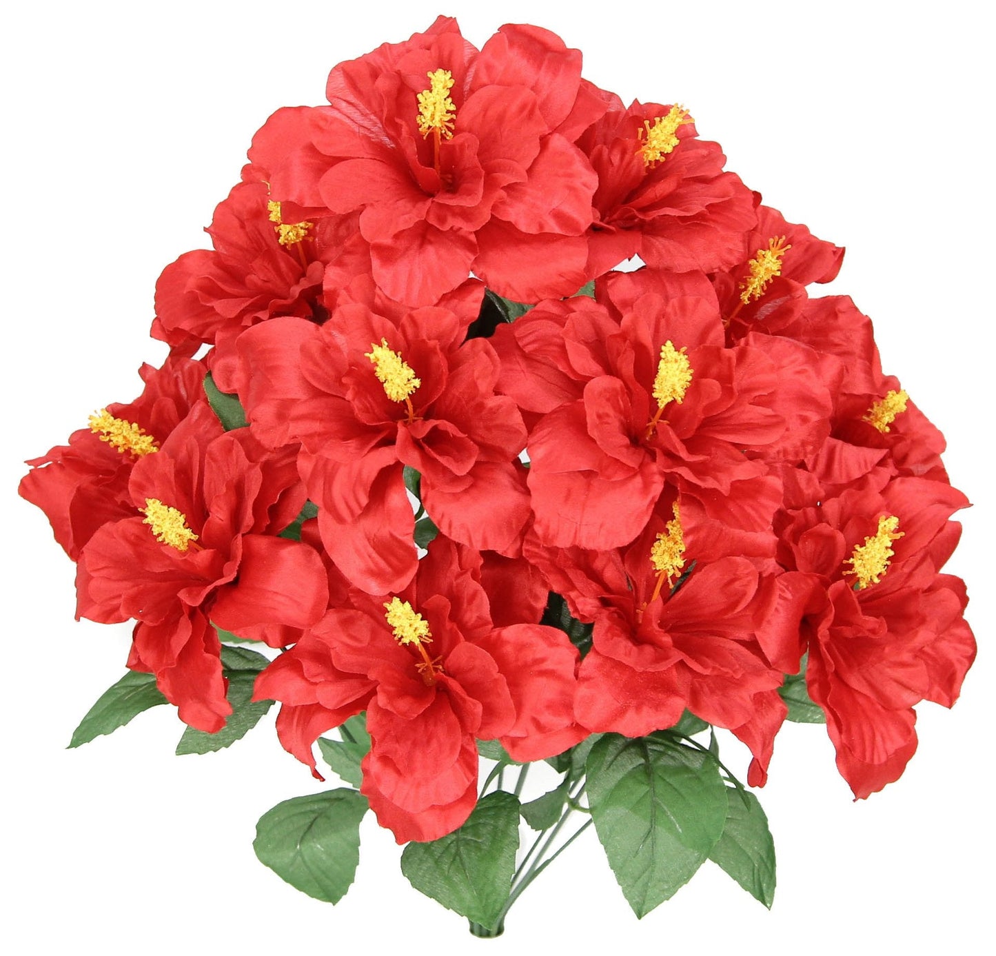 GPB5325-BEAUTY - 12 Stems Artificial Blooming Hibiscus FlowersBeauty