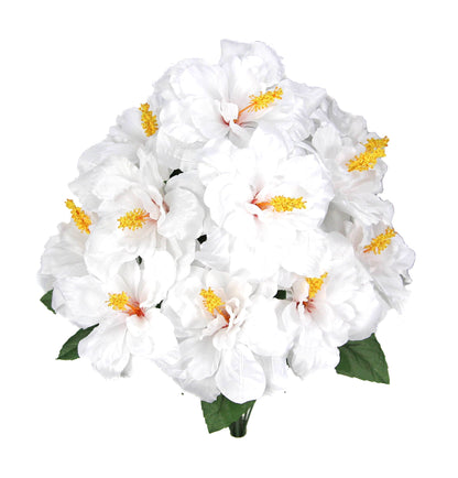 GPB5325-BEAUTY - 12 Stems Artificial Blooming Hibiscus FlowersBeauty