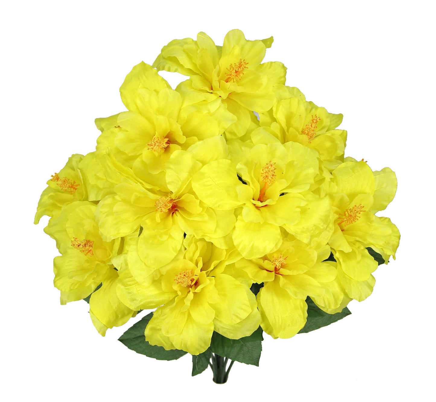 GPB5325-BEAUTY - 12 Stems Artificial Blooming Hibiscus FlowersBeauty