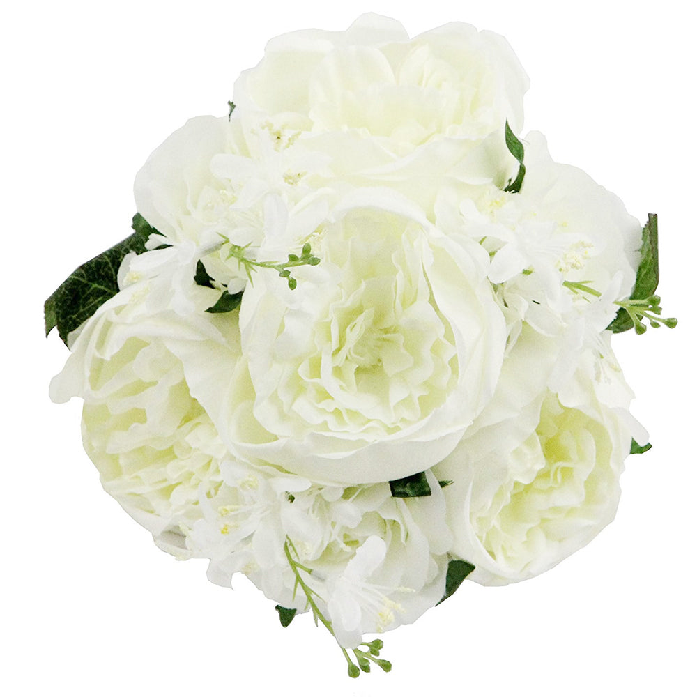 9 Stem Artficial Flowers English Rose Rose Bud Spring Wedding Bouquet