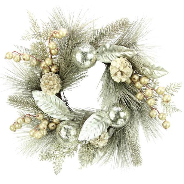 GXW6928-NATURAL Pine Cone Ball Ornament Berry Cedar Christmas